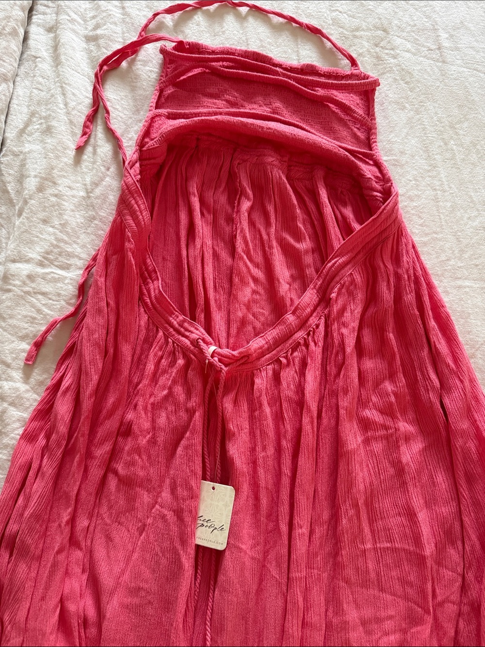 Free People Bright Coral Off-Shoulder Maxi Dress - Picture 5 of 8